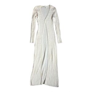 Bebe Angora Ribbed Maxi Dress Ivory